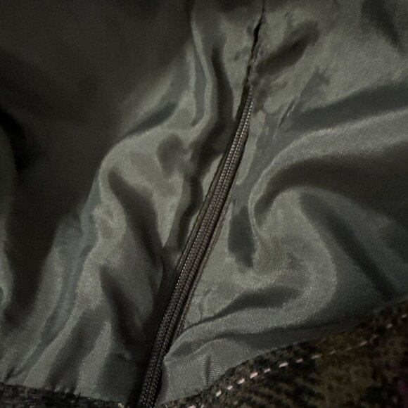 Capasca Skirt Women’s US 8 Browns Wool Blend Plaid Lined Made In Bulgaria - Picture 8 of 8